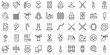 © PixSet - Set of thin line knitting Icons. Vector illustration