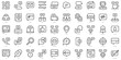 © PixSet - Set of thin line chat Icons. Vector illustration