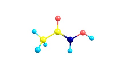 Poster - Acetohydroxamic acid molecule rotating video Full HD