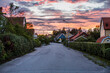 © FOLIO - Suburban street at the sunset