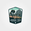 joshua tree vector patch logo design, joshua tree national park emblem design