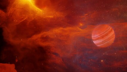 Wall Mural - 4k 3d animation - Zooming into a nebula..