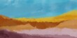 © Laura Bustos - Fondo abstracto con textura de acuarela. Paisaje abstracto moderno, impresión. Colores azules, amarillos, ocres y rosas