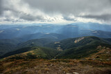 Fototapeta Na sufit - Fascinating view on the top of the Carpathian mountain in Ukraine 