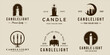 © zyxroun - set of candle logo vector vintage retro illustration template icon graphic design. bundle collection of various wax sign or symbol for shop or business concept