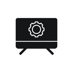 Canvas Print - Screen with cogwheel icon design. vector illustration