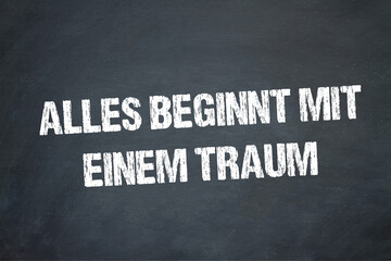 Sticker - Alles beginnt mit einem Traum