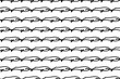 © Alexey - Seamless pattern completely filled with outlines of whale symbols. Elements are evenly spaced. Vector illustration on white background