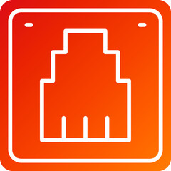 Poster - Telephone Socket Icon Style