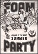 Foam party vintage flyer monochrome