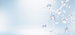 © ATKWORK888 - molecule background, concept skin care cosmetics solution. 3d rendering.