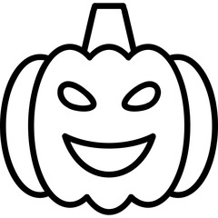 Canvas Print - Halloween Pumpkin Icon