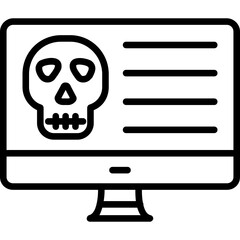 Canvas Print - Online Skull Icon