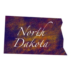 Wall Mural - North Dakota state color flag, minimalistic colour palett