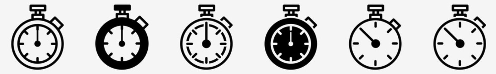 Wall Mural - Stopwatch Icon Speed Stopwatch Set | Stopwatches Icon Start Stop Watch Vector Illustration Logo | Time Stopwatch Icon Isolated Seconds Stopwatch Collection