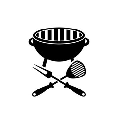 Poster - BBQ logo. Barbecue icon isolated on white background