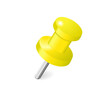© natalushka - Yellow push pin isolated on a white background