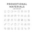 Set line icons of promotional materials