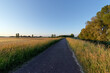 canvas print picture -  Loire valley cycle route near Bou village