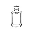 Vector illustration of hot water bottle