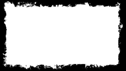 Wall Mural - grunge painted frame background texture. vintage distressed black and white abstract artistic acryli