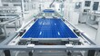 © IM Imagery - Solar Panel Production Process at Modern Bright Automated Factory. Shot of a Solar Panel on Assembly Line During Manufacturing Process.