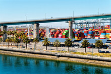Containers In San Pedro Harbor