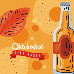 Poster - oktoberfest celebration lettering poster