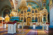 Interior Of The Church Of Saint. Onofrio. Jabłeczna, Lublin Voivodeship, Poland.