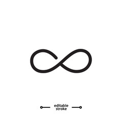 Wall Mural - infinity loop icon, icons vector, sign, symbol, logo, illustration, editable stroke, flat design sty