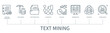 © Genestro - Text mining vector infographic in minimal outline style