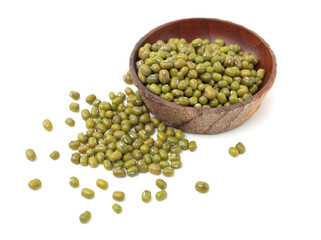 Sticker - Mung beans on white background