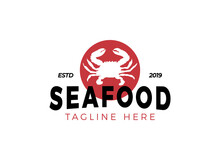 Seafood Restaurant Logo Design Template. Seafood Restaurant Label. 