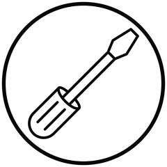 Sticker - Screw Driver Icon Style