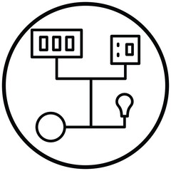 Canvas Print - Wiring Icon Style