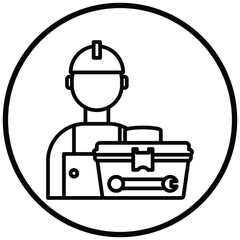 Poster - Electrician Service Icon Style