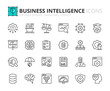 © spiral media - Simple set of outline icons about business intelligence