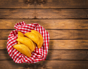 Wall Mural - Fried empanadas, typical Colombian food - Delicious recipe