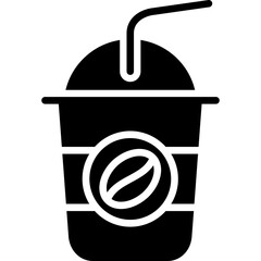 Canvas Print - Ice Coffee Icon