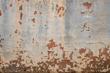 Old Rustic Wall With Worn Out Peeling Paint
