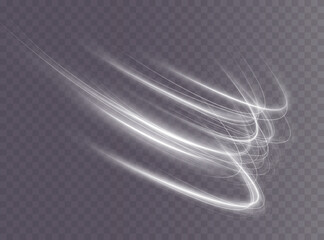Aufkleber - Light white Twirl. Curve light effect of white line. Luminous white circle. Light white pedistal, podium, platform, table. Vector PNG. Vector illustration