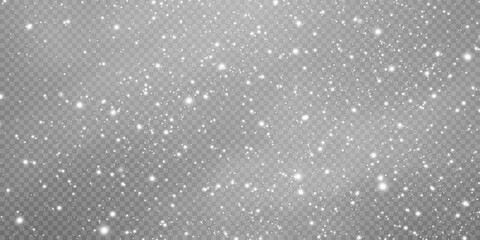 Aufkleber - Christmas background. Powder PNG. Magic bokeh shines with white dust. Small realistic glare on a transparent Png background. Design element for cards, invitations, backgrounds, screensavers.