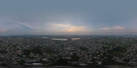 Sticker - Dramatic Sky over Kolkata, India. (Color)