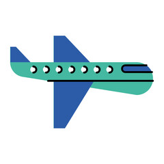 Sticker - blue airplane mean transport