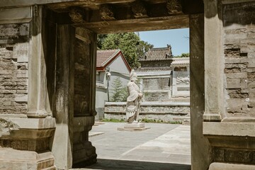 Canvas Print - Architecture of the Ming Dynasty Tombs in China, Beijing