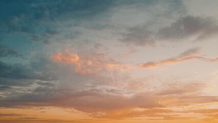 Canvas Print - Beautiful sky with clouds at sunset