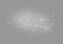 Abstract Sparkles Isolated On A Transparent Background. Bokeh Lights Effect. Vector Dust Sparks And Bright Stars Shine With Special Light Effect. Christmas Sparkling Magical. Vector Illustration