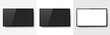 © 4zevar - Realistic television screen on background. TV, modern blank screen lcd, led
