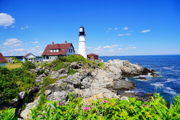 Wall Mural - The Portland Lighthouse in Cape Elizabeth, Maine, USA	