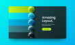 © kitka - Amazing journal cover design vector layout. Bright realistic balls presentation illustration.